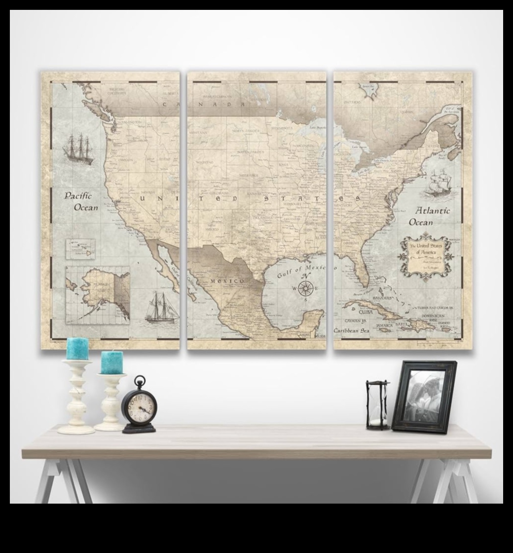 طرق مبتكرة للتزيين بالخرائط العتيقة